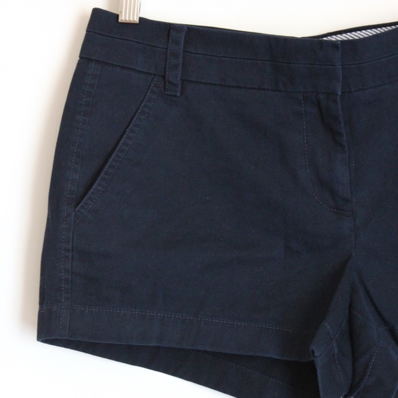 J Crew Chino Shorts Deep Navy Blue Cotton Hot Pants Size 6 - Picture 5 of 9